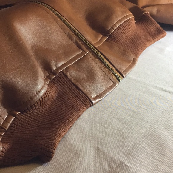 Brown (TAN) leather jacket - Picture 5 of 8